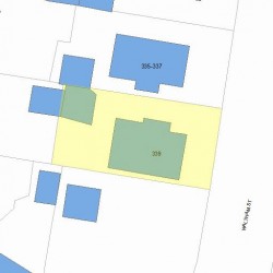 339 Waltham St, Newton MA  02465-1730 plot plan