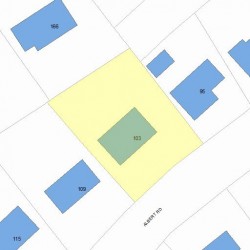 103 Albert Rd, Newton MA 02466-1300 plot plan