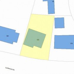 185 Commonwealth Ave, Newton MA  02459 plot plan