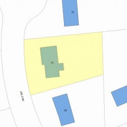 61 Arlo Rd, Newton MA  02464-1002 plot plan