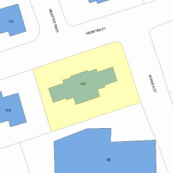 166 Webster St, Newton MA 02465-1848 plot plan