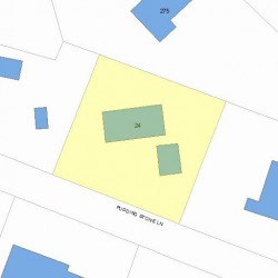 24 Puddingstone Ln, Newton MA 02459-3461 plot plan