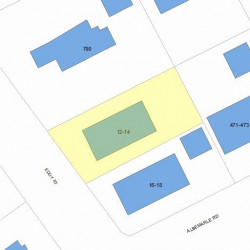 14 Eddy St, Newton MA 02465-2133 plot plan