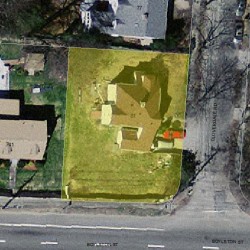 81 Cloverdale Rd, Newton MA 02461-1810 aerial view