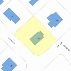 137 Temple St, Newton MA 02465-2315 plot plan