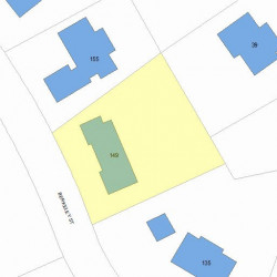 149 Berkeley St, Newton MA 02465-2637 plot plan