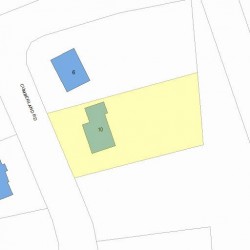 10 Cumberland Rd, Newton MA  02465-1802 plot plan