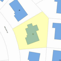 92 Deborah Rd, Newton MA 02459-2838 plot plan
