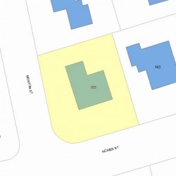 155 Homer St, Newton MA  02459-1514 plot plan