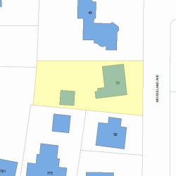 53 Morseland Ave, Newton MA 02459-1151 plot plan