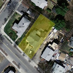 263 River St, Newton MA 02465-1435 aerial view