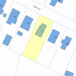 41 Adams Ave, Newton MA 02465-1001 plot plan