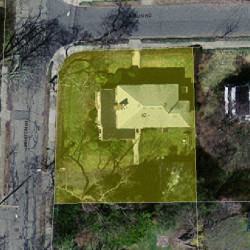 42 Hamlin Rd, Newton MA 02459-1002 aerial view