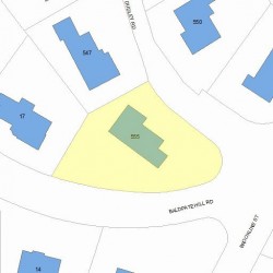 555 Dudley Rd, Newton MA 02459-2800 plot plan