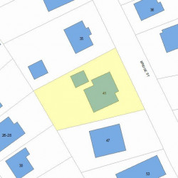 41 Bridge St, Newton MA 02458-1103 plot plan