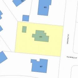 659 Chestnut St, Newton MA 02468-2035 plot plan