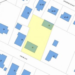 36 Adams Ave, Newton MA 02465-1003 plot plan