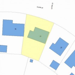 21 Clark St, Newton MA 02459-2425 plot plan