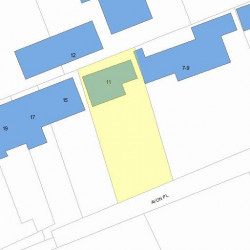 11 Avon Pl, Newton MA 02458-1511 plot plan
