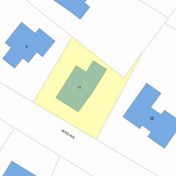 14 Hyde Ave, Newton MA 02458-2311 plot plan