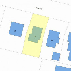 14 Church St, Newton MA 02458-2016 plot plan