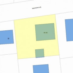 46 Madison Ave, Newton MA 02460-1905 plot plan