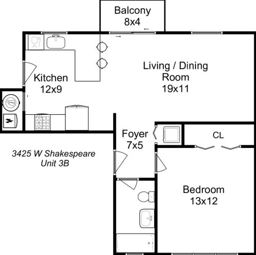 3425 Shakespeare Ave, Chicago IL  60647-3521 exterior