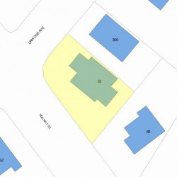 58 Walnut St, Newton MA 02460-1314 plot plan
