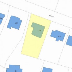 276 Mill St, Newton MA  02460-2436 plot plan