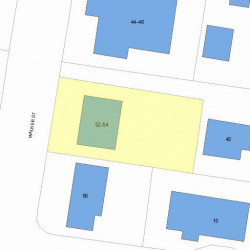 54 Walker St, Newton MA 02460-1520 plot plan