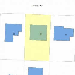 92 Oakdale Rd, Newton MA 02459-2627 plot plan