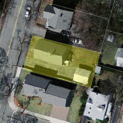 232 Cherry St, Newton MA 02465-1246 aerial view
