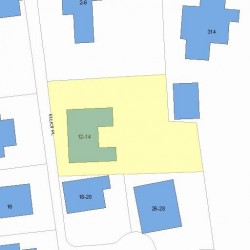 12 Elliot Pl, Newton MA 02464-1303 plot plan