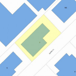 7 Quirk Ct, Newton MA  02458-1224 plot plan