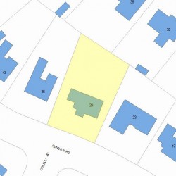 29 Hanson Rd, Newton MA 02459-3516 plot plan