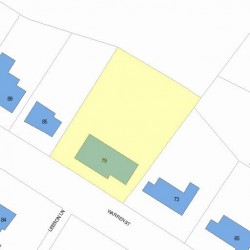 79 Warren St, Newton MA 02459-2334 plot plan