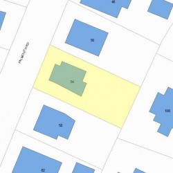 54 Falmouth Rd, Newton MA 02465-1125 plot plan