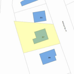 257 Winchester St, Newton MA 02461-2042 plot plan