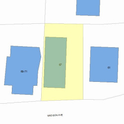 67 Madison Ave, Newton MA 02460-1904 plot plan
