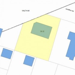 32 Cambria Rd, Newton MA 02465-1117 plot plan
