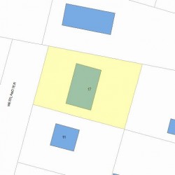 17 Westland Ter, Newton MA  02465-1524 plot plan