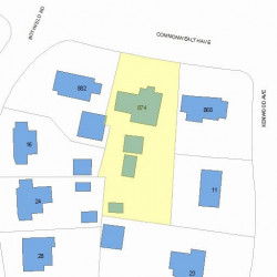 874 Commonwealth Ave, Newton MA 02459-1041 plot plan