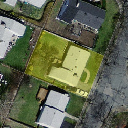 14 Anthony Rd, Newton MA  02460-1125 aerial view