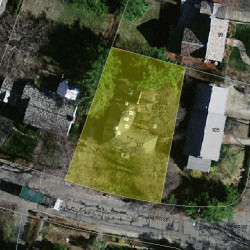 121 Ward St, Newton MA 02459 aerial view