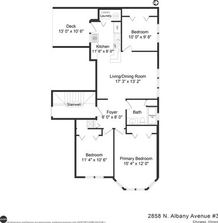 2858 Albany Ave, Chicago IL  60618-7763 exterior