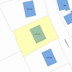 128 Edinboro St, Newton MA  02460-1302 plot plan