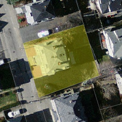 24 Channing St, Newton MA 02458-1606 aerial view