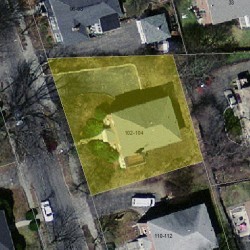 104 Withington Rd, Newton MA 02460-2040 aerial view