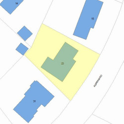 23 Agawam Rd, Newton MA 02468-1302 plot plan