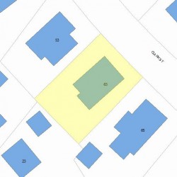 63 Clark St, Newton MA 02459-2425 plot plan